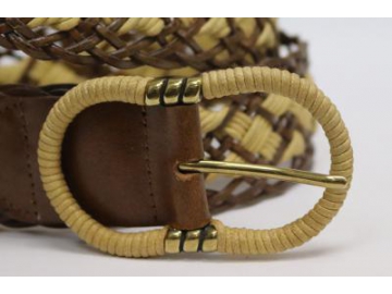 Handmade Leather Braided Belt, Plait Belt