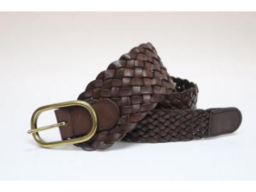 Handmade Leather Braided Belt, Plait Belt