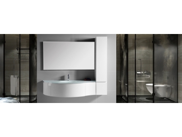 IL1559 Wall Mount Bathroom Basin Cabinet Set with Mirror