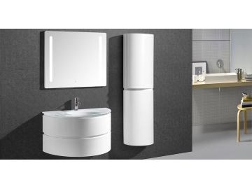 IL-6602 White Wall Mount Bathroom Vanity Set