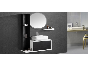 A01 Solid Wood Bathroom Vanity Set with Mirror