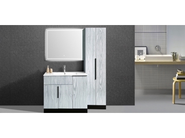 IL-1952 Free Standing Bathroom Cabinet Set with Mirror