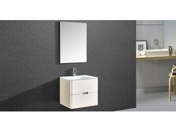 IL1985 Floating Off-White Bathroom Vanity Set with Mirror