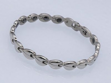 S076-1 Healthcare Magnetic Stainless Steel Bracelet with Silver Appearance