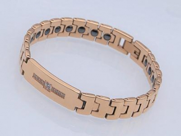 S1419-2 Healthcare Magnetic Stainless Steel Bracelet with Cubic Zirconia