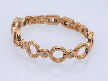 S1052 Healthcare Magnetic Stainless Steel Bracelet with Gold appearance