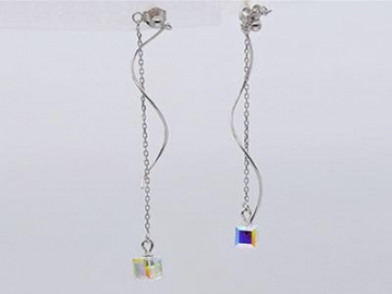 Long Earrings Spiral Chain Wear Tassel Earrings Wiredangle Earrings Jewelry, Silver Earrings Lady Jewelry Gifts