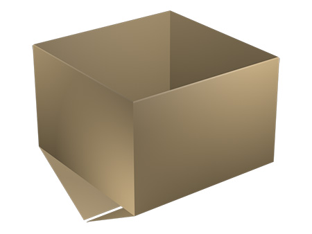 Slotted container and corrugated packaging box