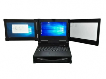 QH-156PACIII 15.6” 3 Screen Rugged Portable Computer