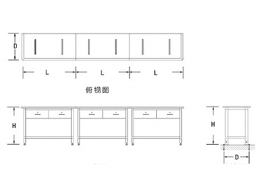 H-Frame Laboratory Workbench (Modular)