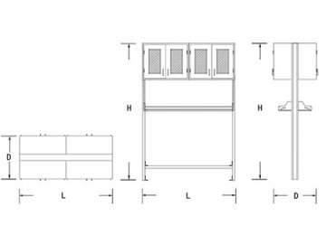 Laboratory Shelving System (Double-Sided)