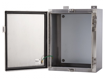 Explosion Proof Junction Box, Stainless Steel Hinged Enclosure, Wall Mount, IP66