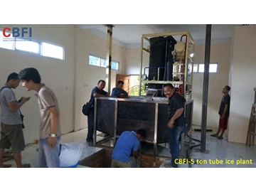 CBFI-5 Ton Tube Ice Machine In Indonesia