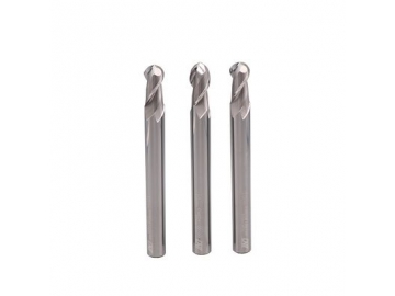 EME06 Carbide, 2 Flute Ball End Mills with Long Neck
