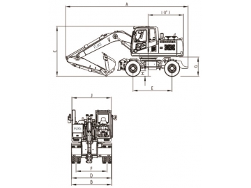 Wheeled Excavator, FK150-9L