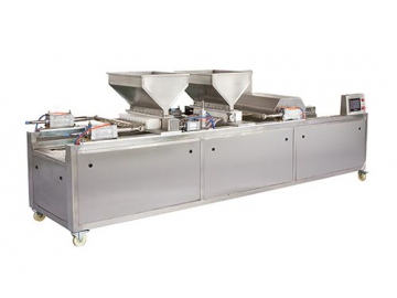 Automatic Cake Depositor, Double Hopper  Cake Forming Machine with Spraying Unit