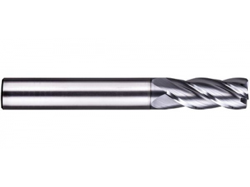 S-R4/RS4  Solid Carbide End Mill for Stainless Steel Machining - Corner Radius - 4 Flutes - Short Flute