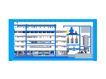 Containerized UF-RO Seawater Desalination Plant  Containerized Desalination Plant with Ultra-Filtration and Reverse Osmosis System