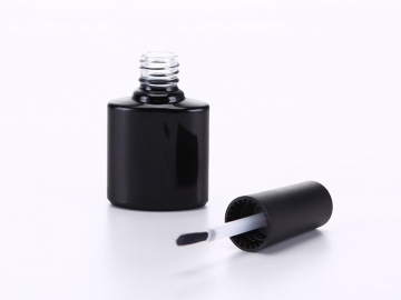 Black Glass Bottle with Brush Cap, SP-702