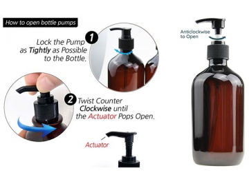 Plastic Bottle with Pump Dispenser, SP-401