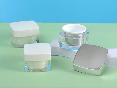 Square Plastic Cream Jar, SP-205