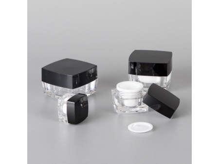 Square Plastic Cream Jar, SP-205