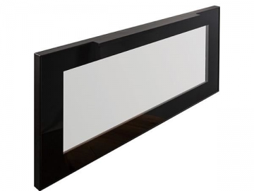 Large Hidden Aluminum Frame Glass Cabinet Door