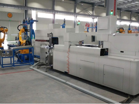 Automatic Cable Coil Strapping and Shrink Wrapping Machine