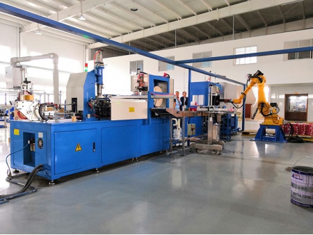 Automatic Cable Coil Strapping and Shrink Wrapping Machine