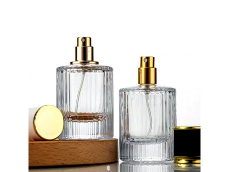 Clear Patterned Perfume Bottle