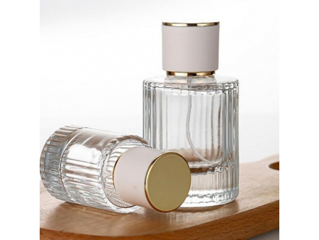 Clear Patterned Perfume Bottle