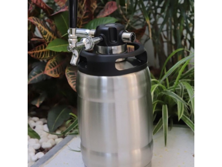 5L Stainless Steel Vacuum Insulated Beer Keg with Dispenser Tap