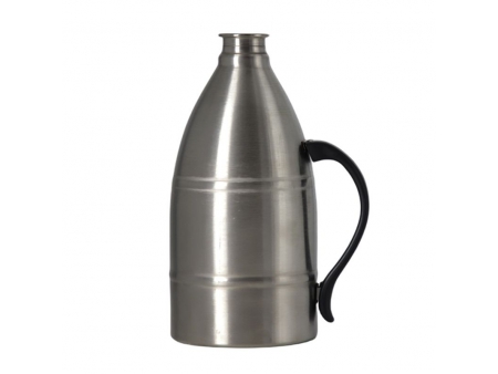 2L Stainless Steel Beer Bottle with Easy Open Cap & Handle