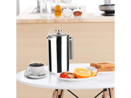 1.5L Stainless Steel Insulated French Press Coffee Maker