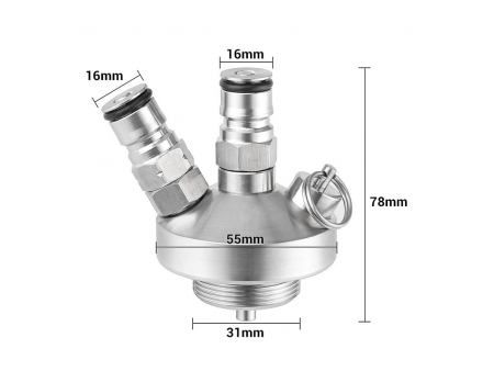 Stainless Steel Double Ball Lock Spear/Beer Keg Quick Fitting Connector