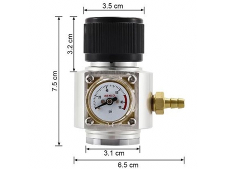 90PSI Commercial CO2 Regulator for Sodastream CO2 Bottle (with 8mm Barb)