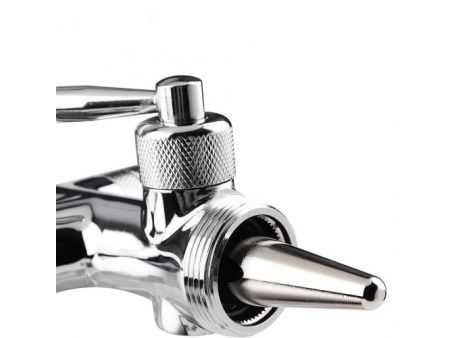 Flow Control Chrome Plated Copper Beer Faucet
