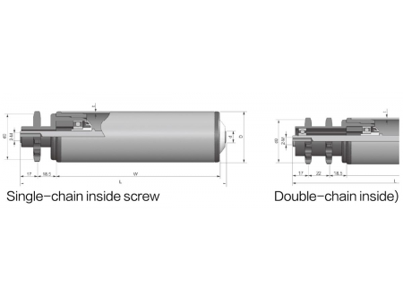 Sprocket Driven Conveyor Roller with Plastic Bearing Housing