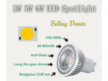 B13 5W COB GU10 LED Spotlight