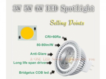 B13 5W COB MR16 LED Spotlight