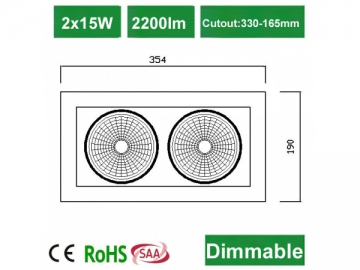 30W LED Grille Downlight