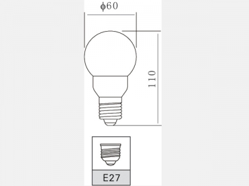 Plastic 3W LED Bulb Light