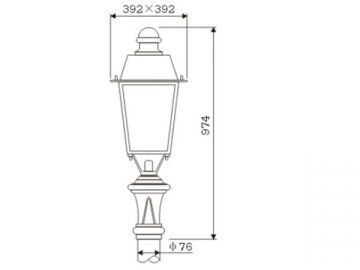 XLD-T104 Garden Post Lamp