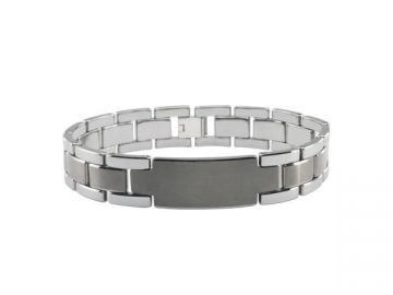 Tungsten Carbide and Ceramic Bracelet