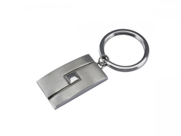 Stainless Steel and Titanium Key Ring