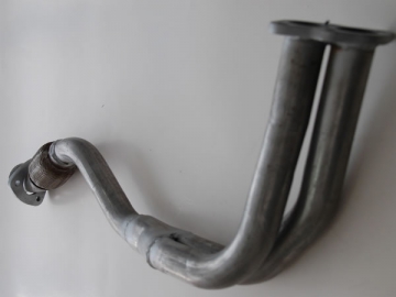 Aluminum Curved Exhaust Pipe with Mild Steel Flange