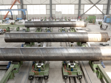 SAWH Steel Pipe Manufactured in Two-step Process
