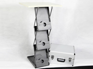 Portable Folding Brochure Holder with Table