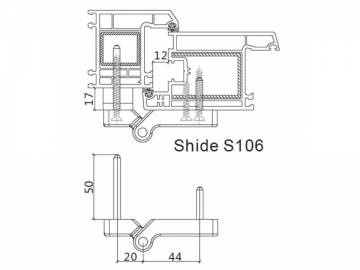 Slide-Folding Door Fitting for PVC Profiles