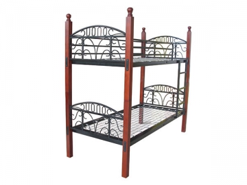 Metal Bunk Bed <small>(With Wood Posts)</small>